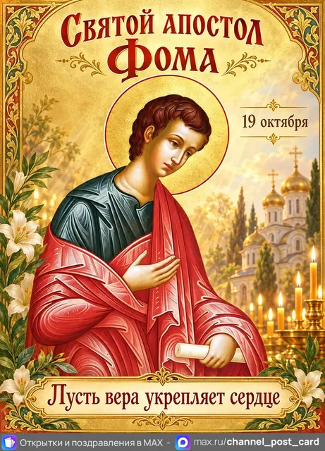 Святой Апостол Фома — открытка «Апостол Фома»