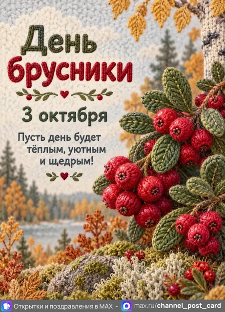 С Днём Брусники — открытка «День брусники»