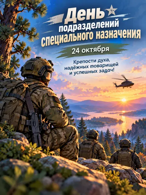 Открытка «День подразделений специального назначения»