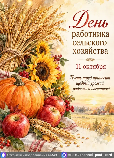 С Днём работника сельского хозяйства — открытка «День работника сельского хозяйства»