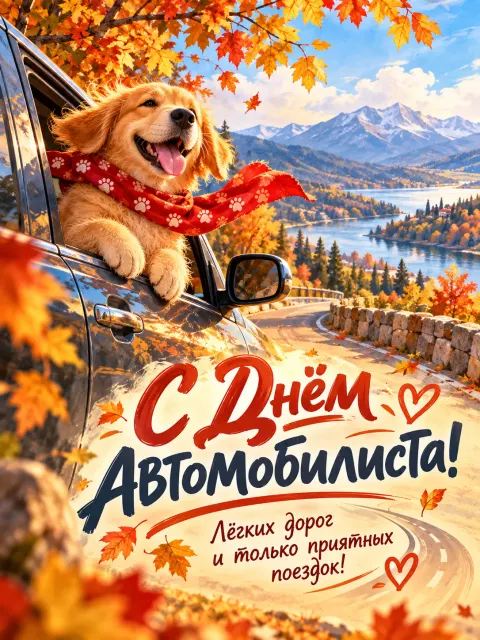 С Днем Автомобилиста — открытка «День автомобилиста»
