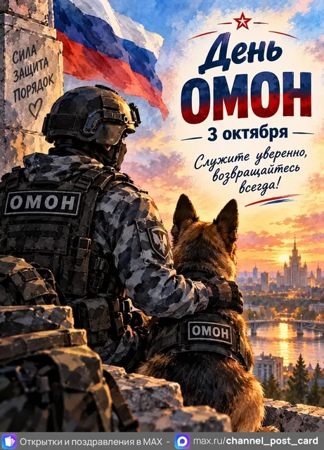 С Днём ОМОН — открытка «День ОМОН»