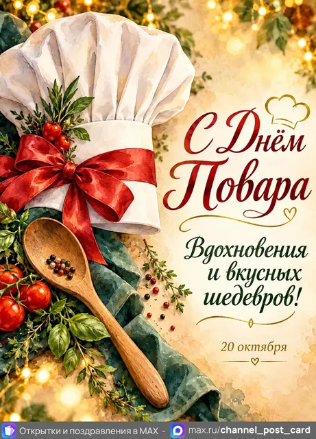 С Днём Повара — открытка «День повара»