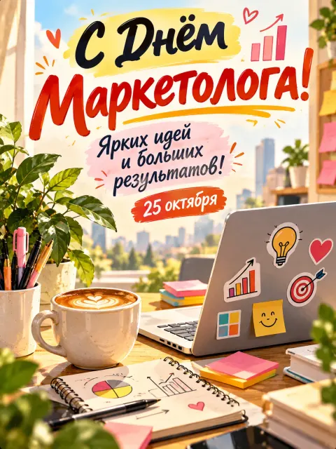 С Днем Маркетолога — открытка «День маркетолога»