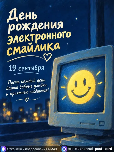 Открытка «День электронного смайлика»