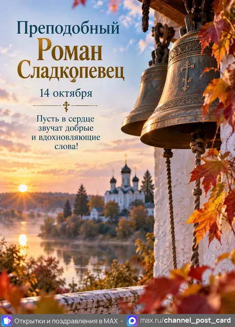 Открытка «Преподобный Роман Сладкопевец»