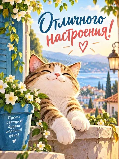 Открытка «Отличного настроения»