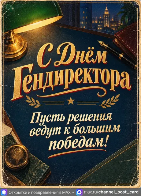 С Днём Гендиректора — открытка «День генерального директора»