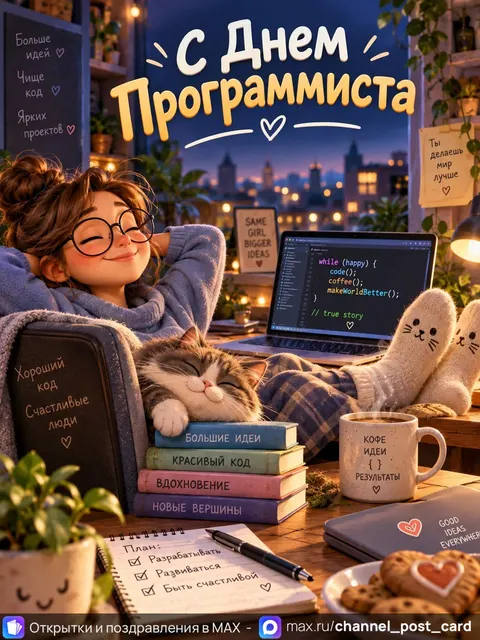 С Днем Программиста — открытка «День программиста»