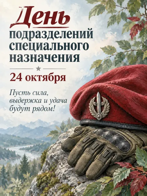 Открытка «День подразделений специального назначения»