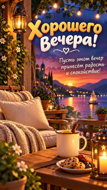 Открытки «Добрый вечер»