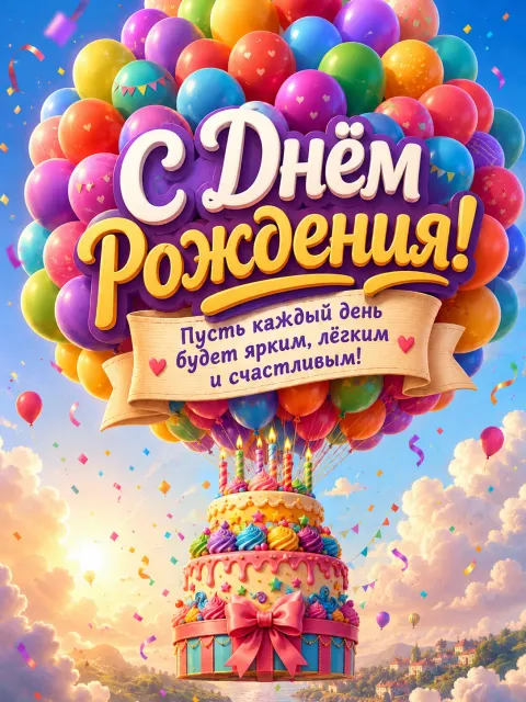 Открытка «С Днем Рождения»
