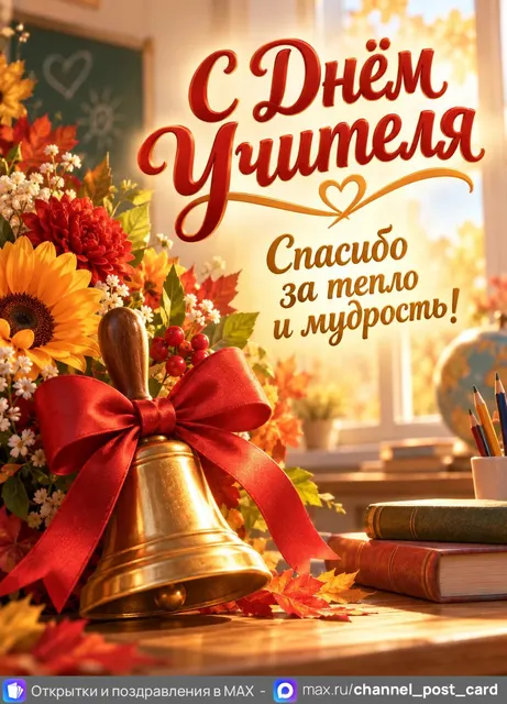 С Днём Учителя — открытка «День учителя»