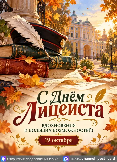 С Днём Лицеиста — открытка «День лицеиста»