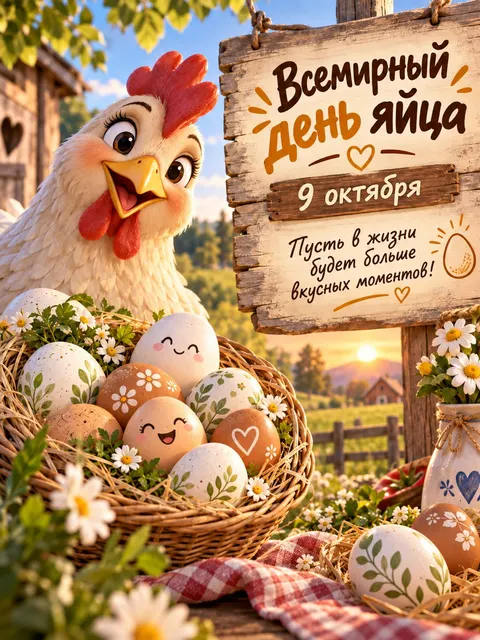 С Днем Яйца — открытка «Всемирный день яйца»