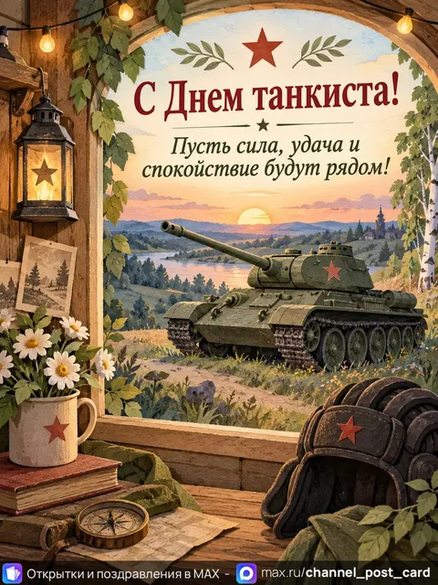 Открытка «С Днем Танкиста»