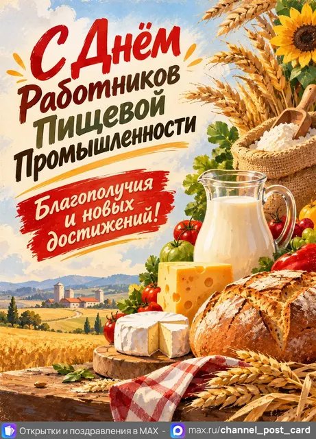 С Днем Работников Пищевой Промышленности — открытка «День работников пищевой промышленности»