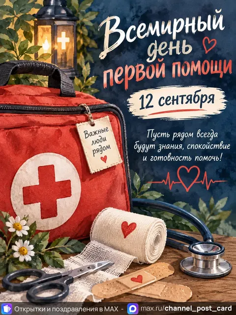 Открытка «С Днем первой помощи»