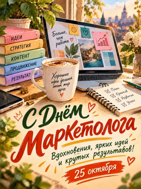 С Днем Маркетолога — открытка «День маркетолога»