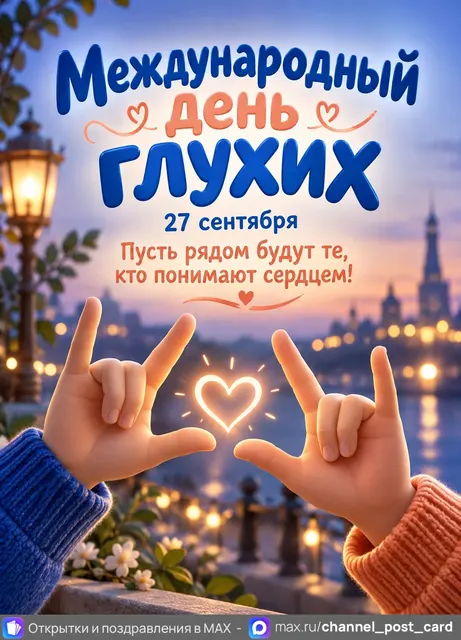 С Международным Днем Глухих — открытка «Международный день глухих»