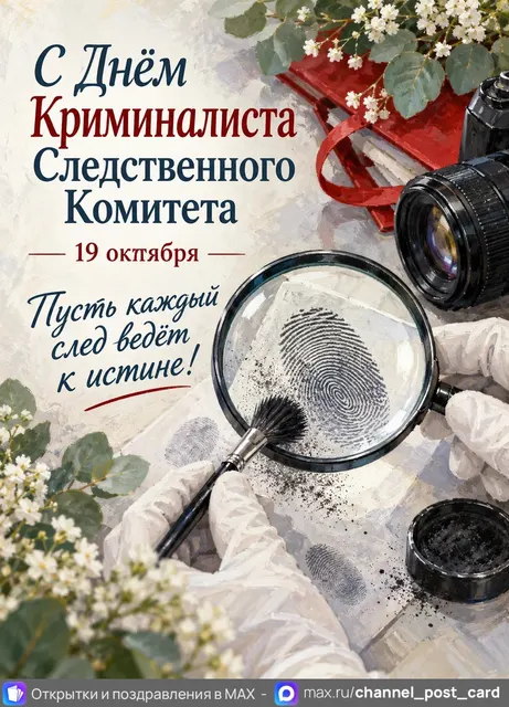 С Днём Криминалиста Следственного Комитета — открытка «День криминалиста Следственного комитета»
