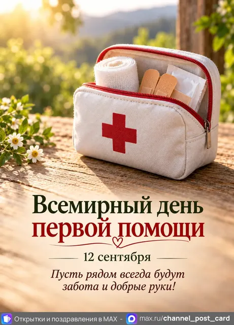 Открытка «С Днем первой помощи»
