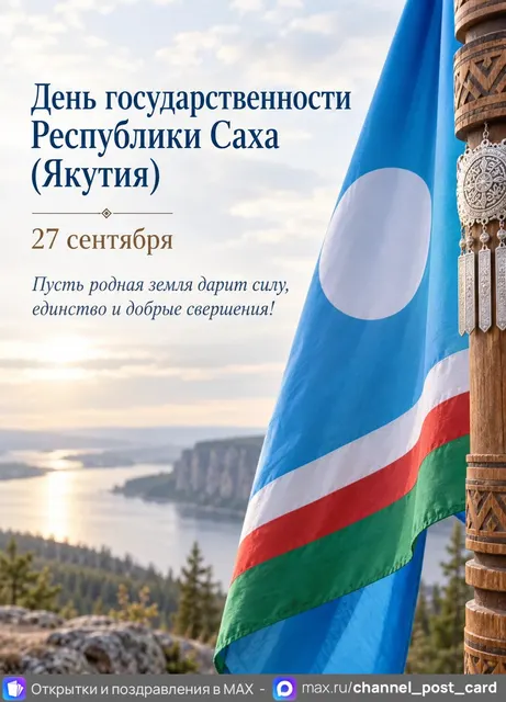День государственности республики Саха — открытка «День государственности Республики Саха (Якутия)»