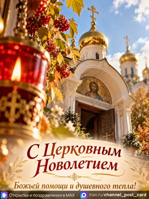 Открытка «С Церковным Новолетием»