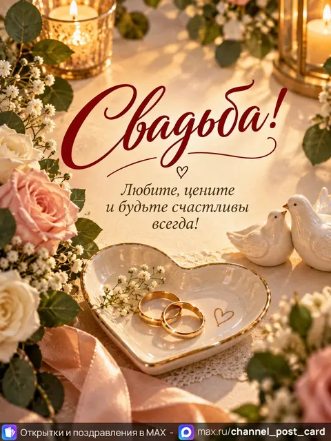 Открытка «Свадьба»