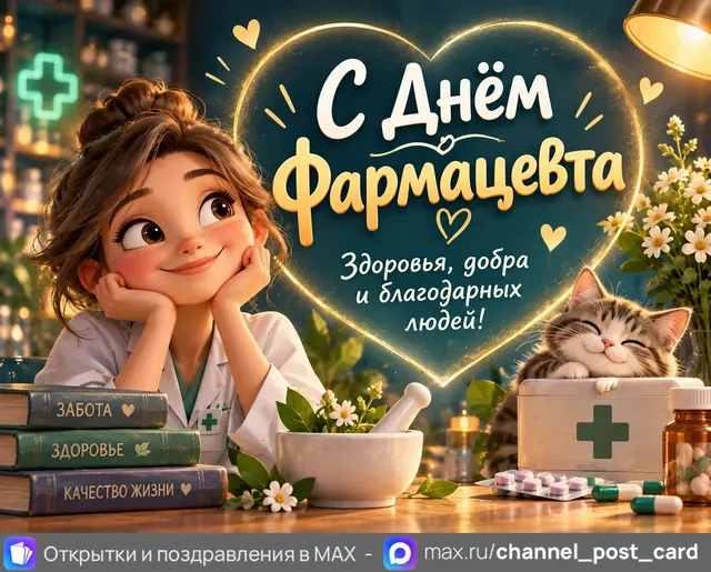 Открытка «С Днём фармацевта»