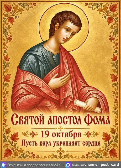 Святой Апостол Фома — открытка «Апостол Фома»