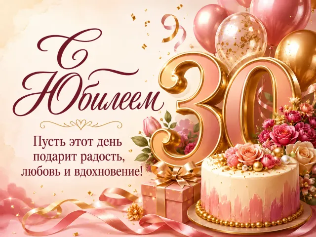 Открытка «С Юбилеем 30»