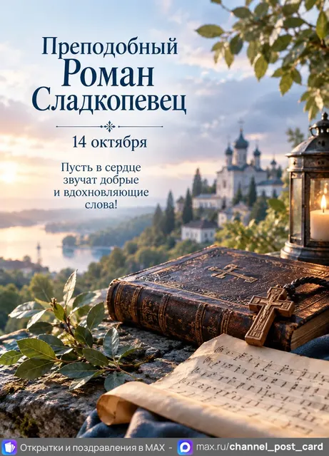 Открытка «Преподобный Роман Сладкопевец»