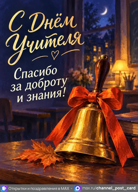 С Днём Учителя — открытка «День учителя»