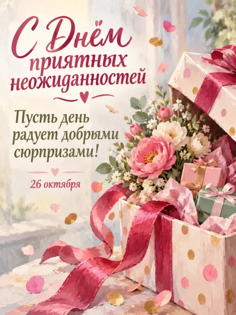 С Днём приятных неожиданностей — открытка «День приятных неожиданностей»