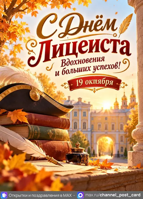 С Днём Лицеиста — открытка «День лицеиста»