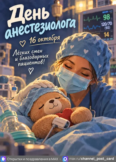 С Днем Анестезиолога — открытка «День анестезиолога»