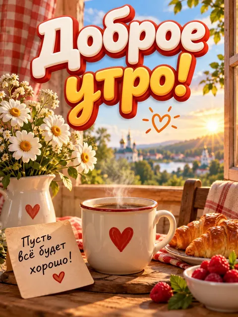 Открытка «Доброе утро»