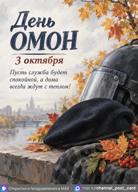 С Днём ОМОН — открытка «День ОМОН»