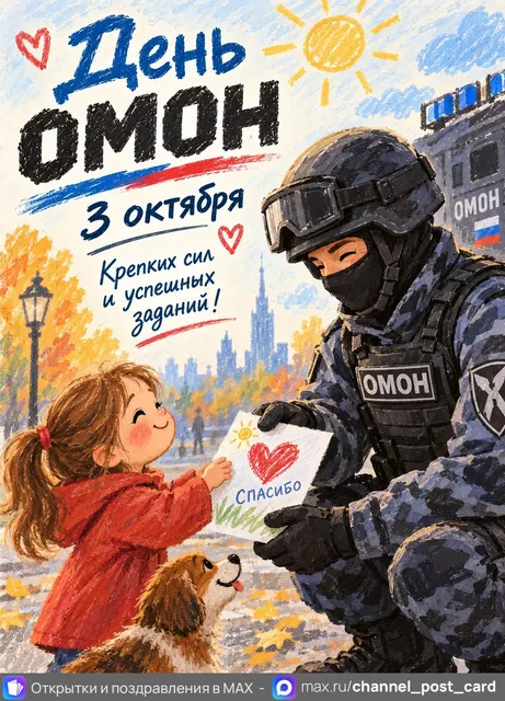 С Днём ОМОН — открытка «День ОМОН»