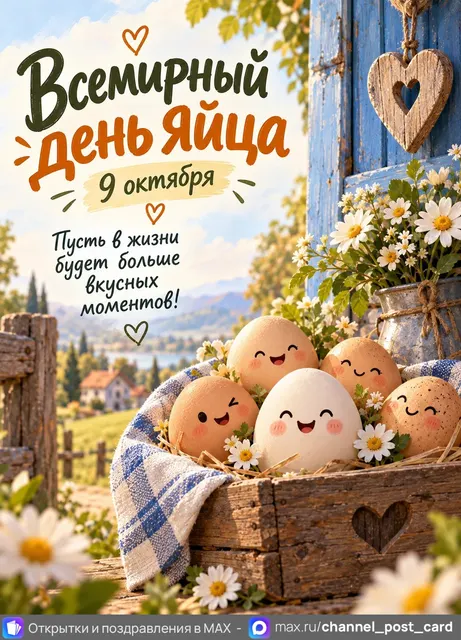 С Днём Яйца — открытка «Всемирный день яйца»