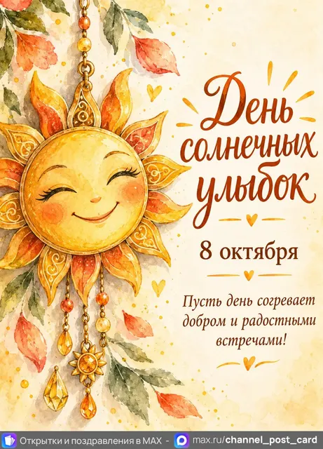 С Днём Солнечных Улыбок — открытка «День солнечных улыбок»