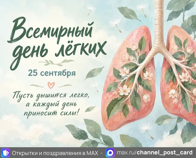 Открытка «Всемирный день легких»