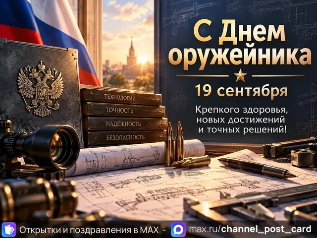 Открытка «С Днем Оружейника»