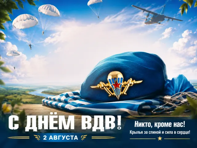 Открытка «С Днем ВДВ»