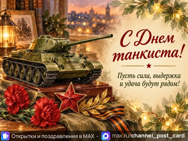 Открытка «С Днем Танкиста»