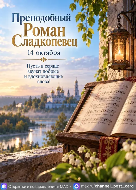Открытка «Преподобный Роман Сладкопевец»
