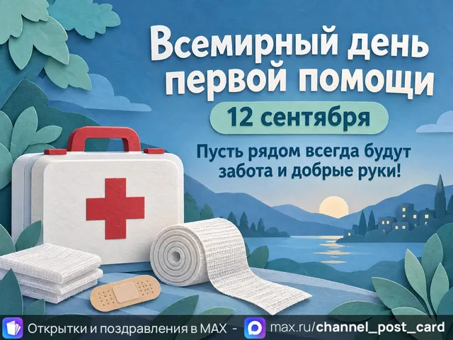 Открытка «С Днем первой помощи»
