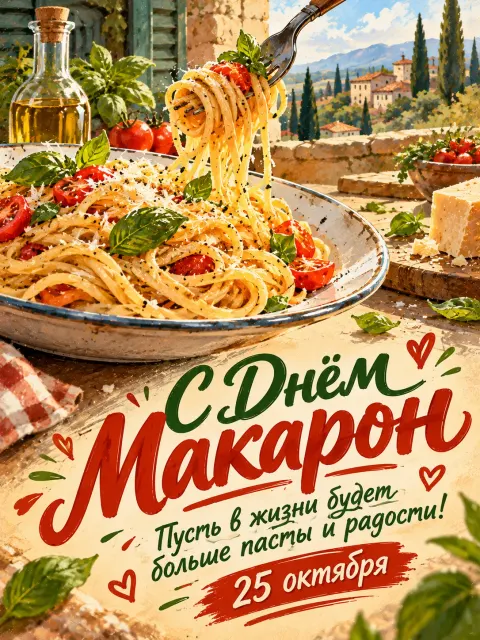 С Днем Макарон — открытка «Всемирный день макарон»