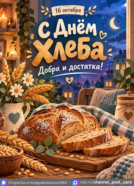 С Днём Хлеба — открытка «Всемирный день хлеба»